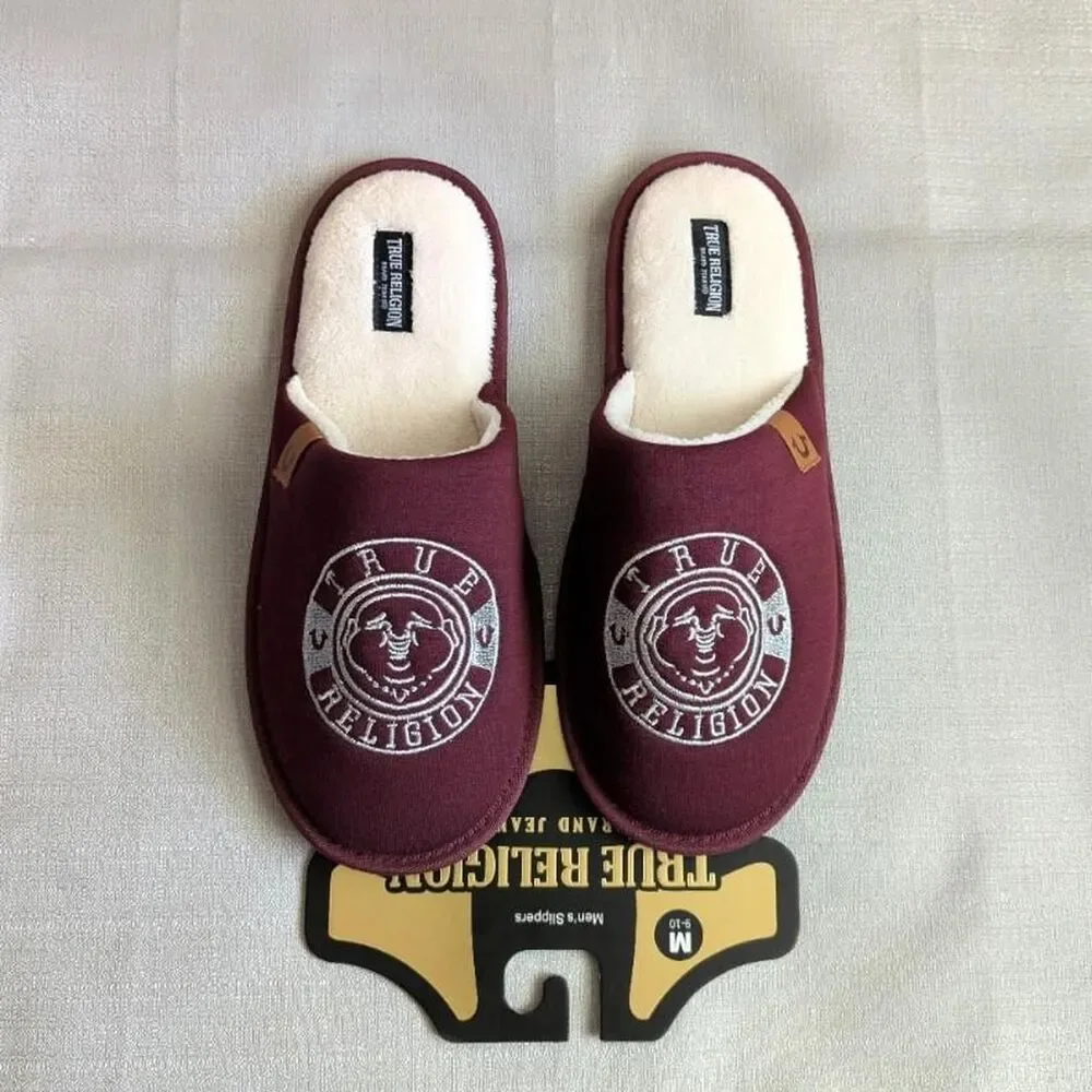 True Religion Buddha Logo Slippers Men's size Medium (9-10) NEW!